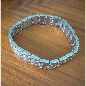 Unisex stainless two tone bracelet